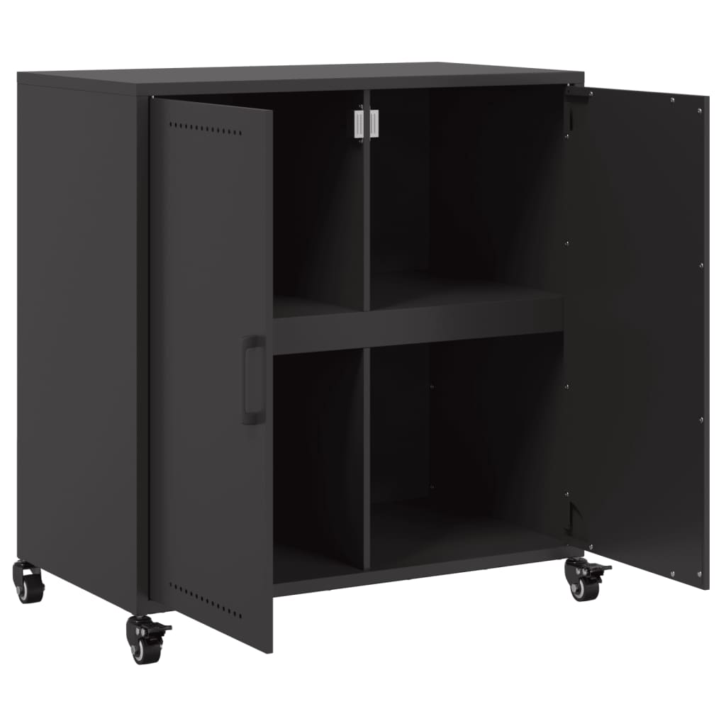 Buffet noir 68x39x72 cm acier - XIOS