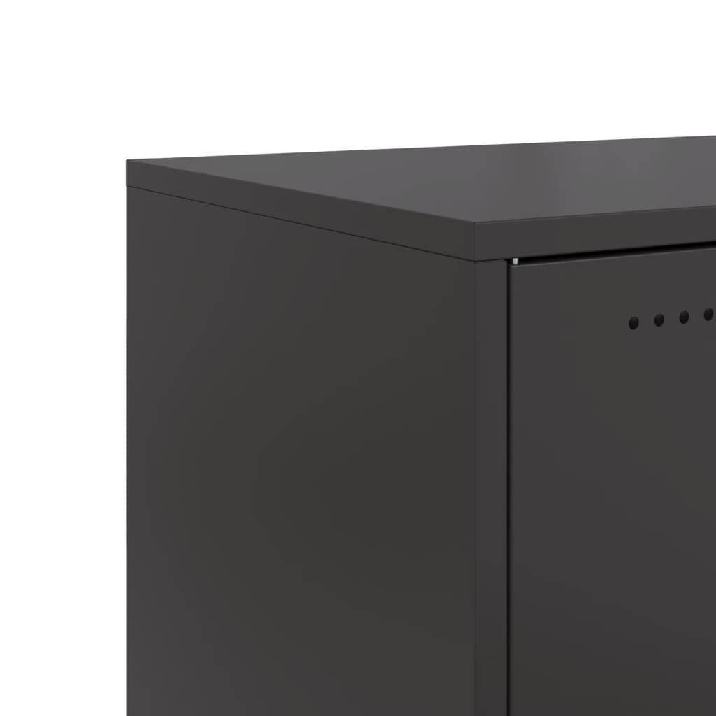 Buffet noir 68x39x72 cm acier - XIOS
