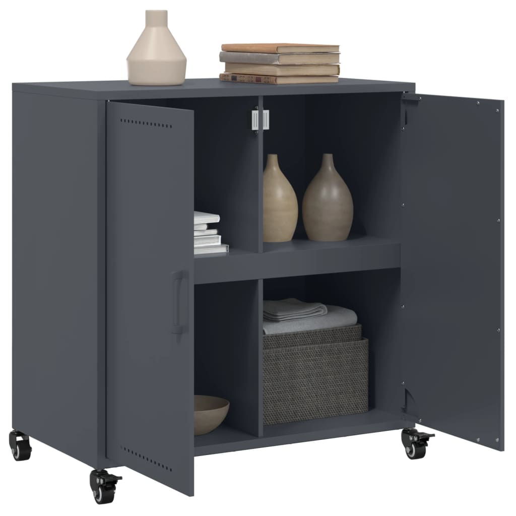 Buffet anthracite 68x39x72 cm acier - XIOS