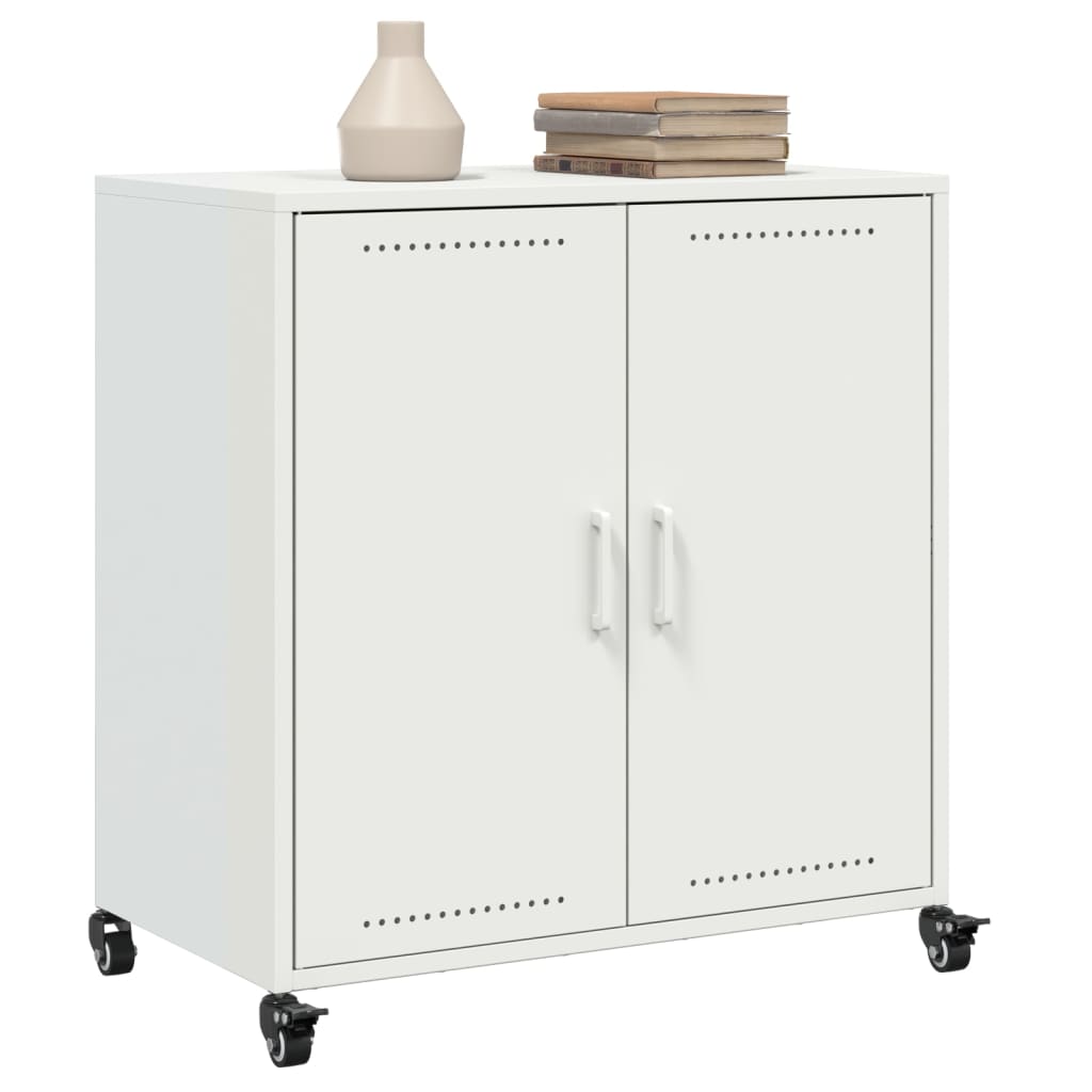 Buffet blanc 68x39x72 cm acier
