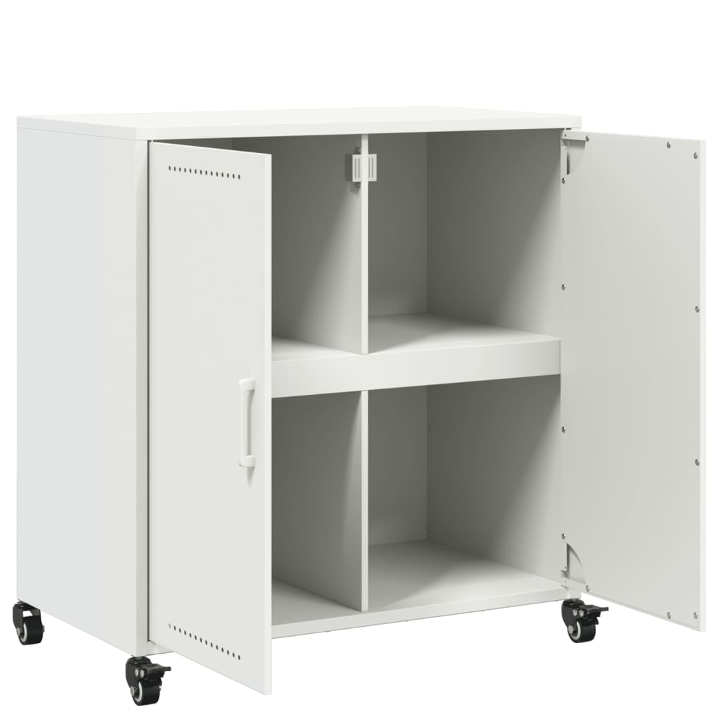 Buffet blanc 68x39x72 cm acier