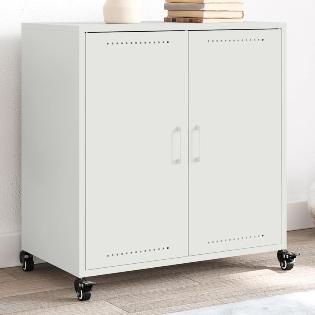 Buffet blanc 68x39x72 cm acier
