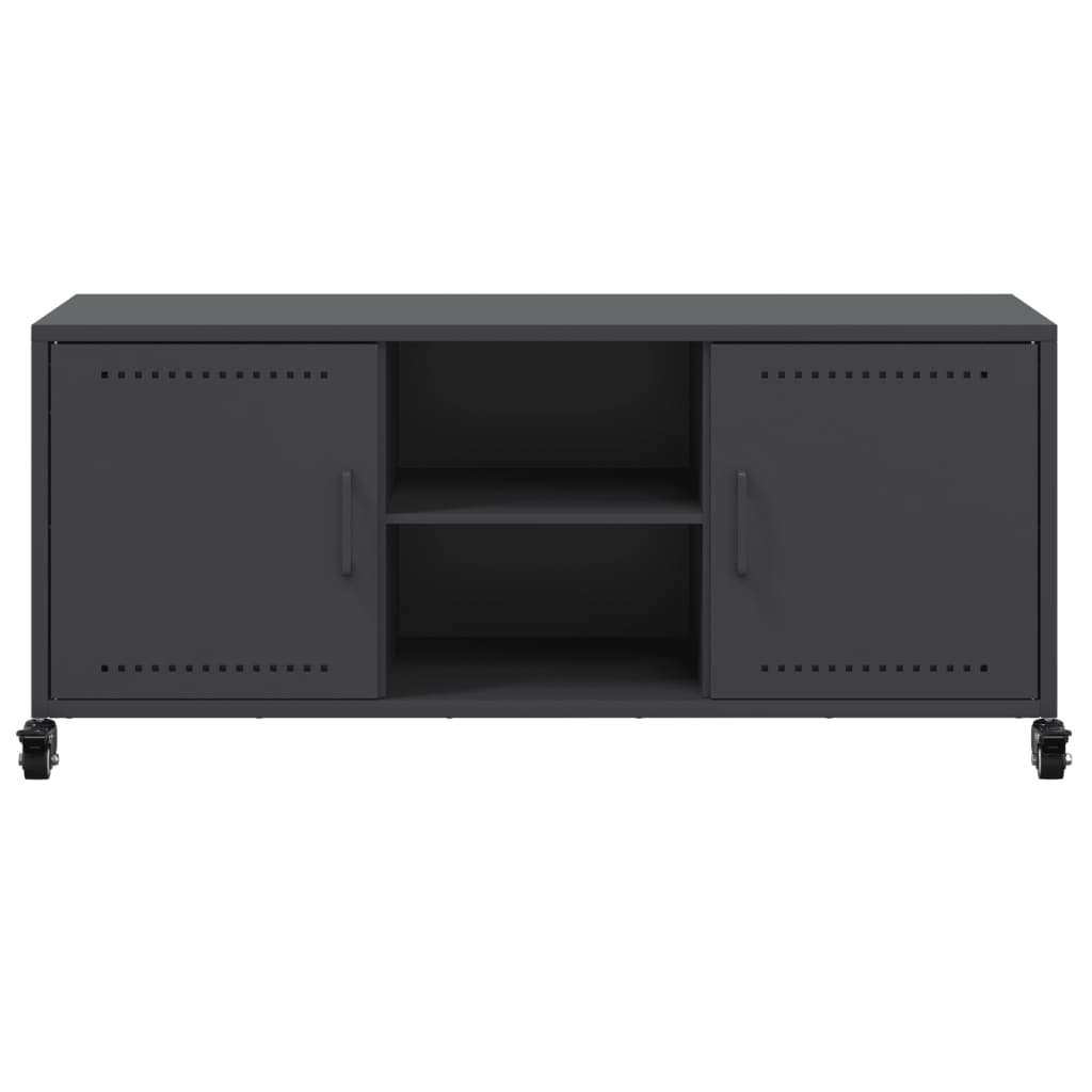 Meuble TV noir 100,5x39x43,5 cm acier - XIOS