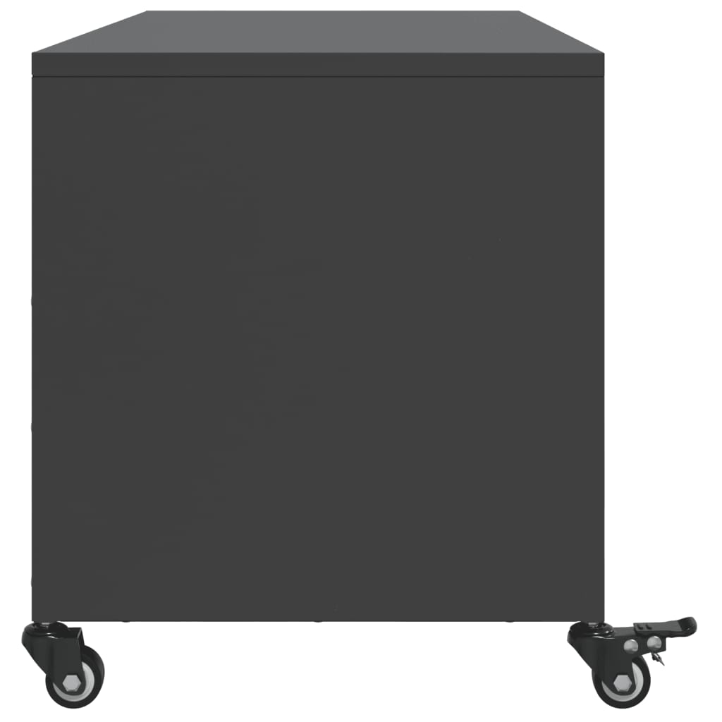 Meuble TV noir 100,5x39x43,5 cm acier - XIOS