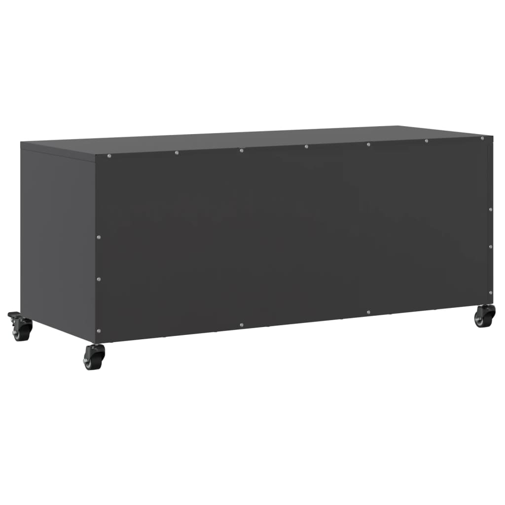 Meuble TV noir 100,5x39x43,5 cm acier - XIOS