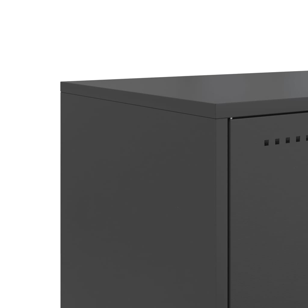 Meuble TV noir 100,5x39x43,5 cm acier - XIOS