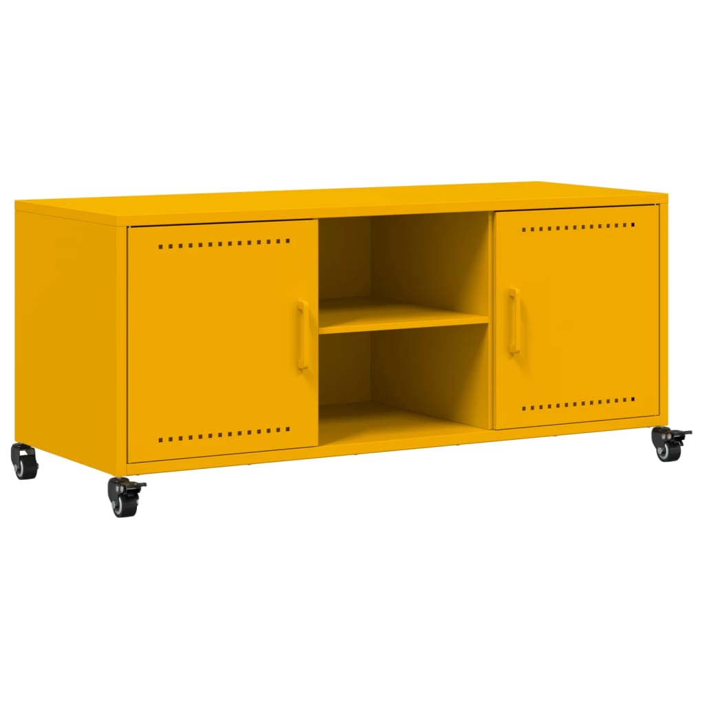 Meuble TV jaune moutarde 100,5x39x43,5 cm acier - XIOS
