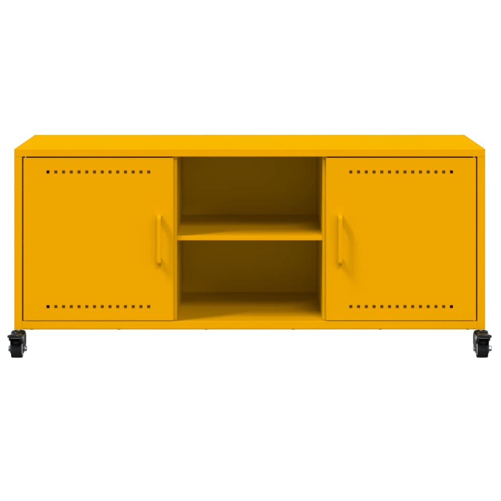 Meuble TV jaune moutarde 100,5x39x43,5 cm acier - XIOS