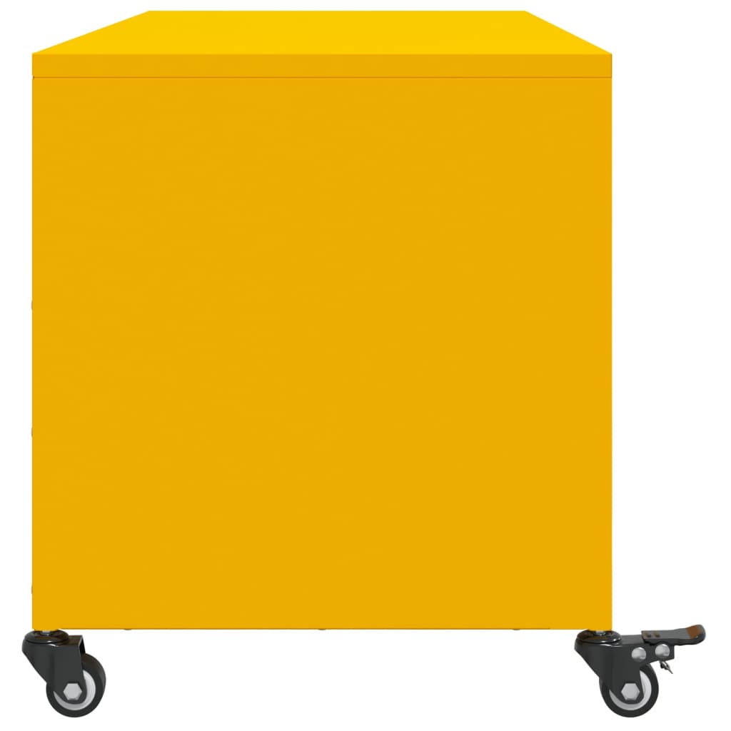 Meuble TV jaune moutarde 100,5x39x43,5 cm acier - XIOS