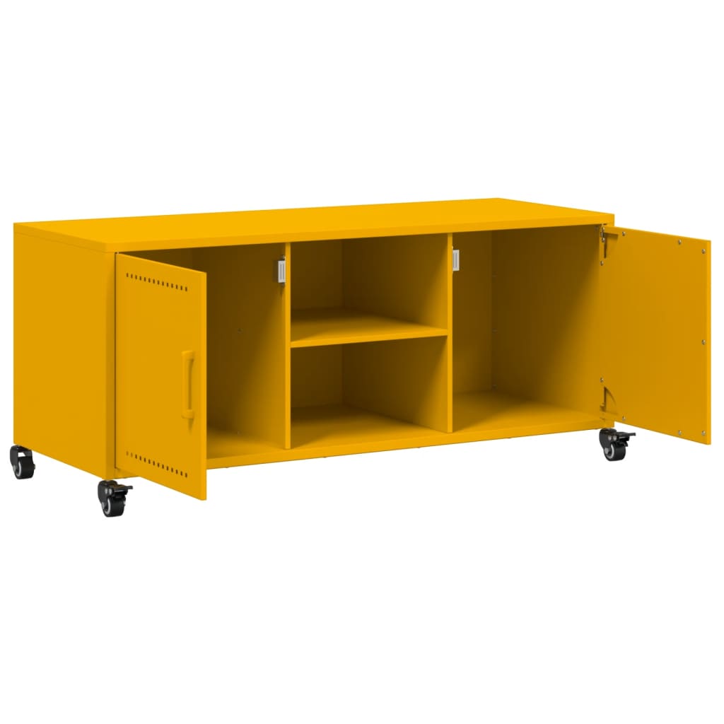 Meuble TV jaune moutarde 100,5x39x43,5 cm acier - XIOS