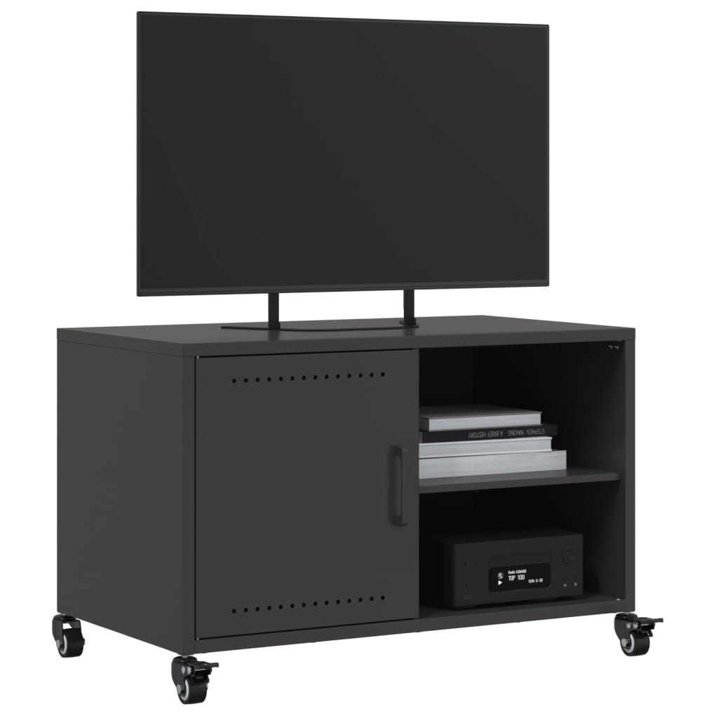 Meuble TV noir 68x39x43,5 cm acier - XIOS
