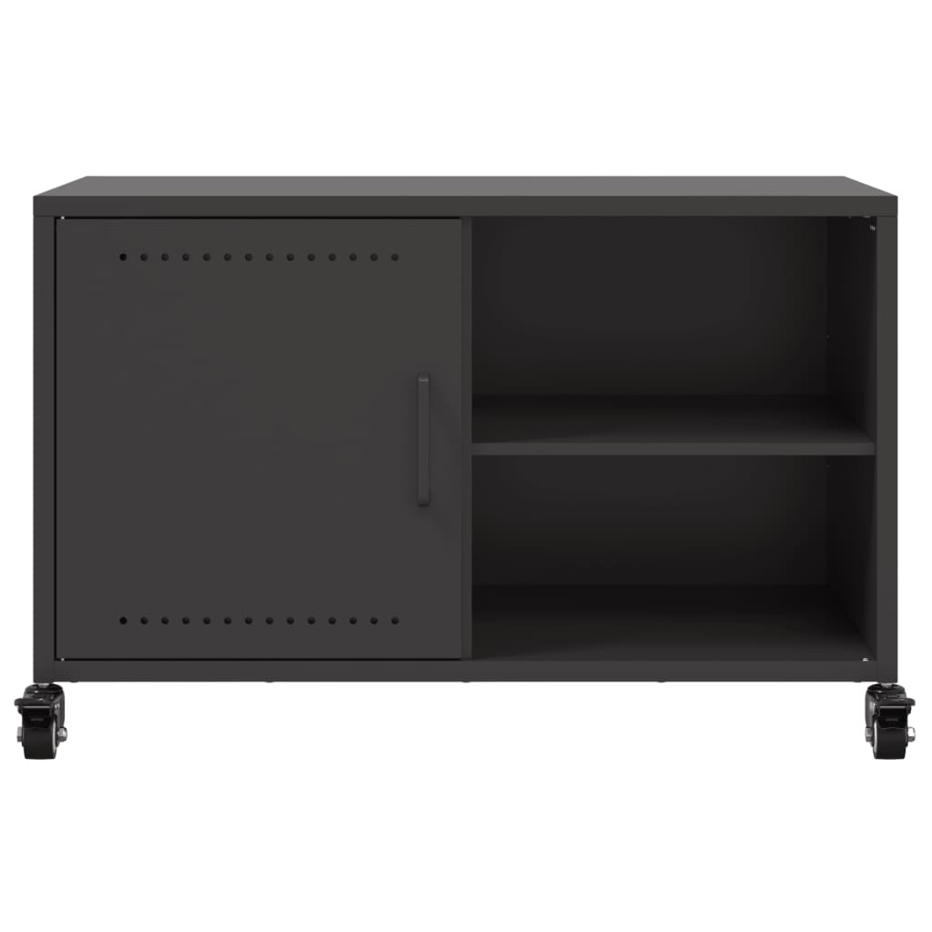 Meuble TV noir 68x39x43,5 cm acier - XIOS