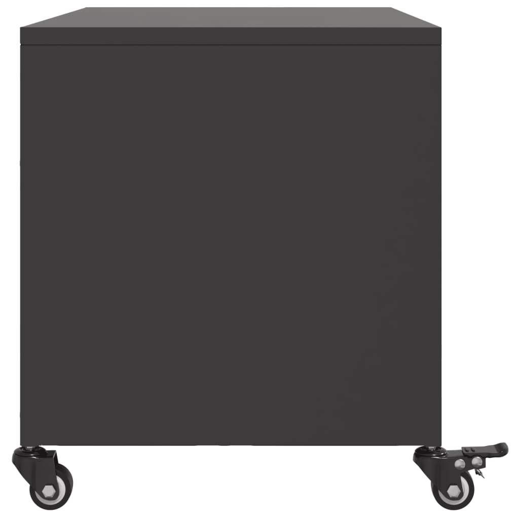 Meuble TV noir 68x39x43,5 cm acier - XIOS