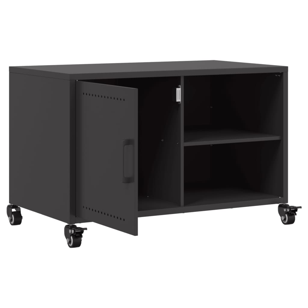Meuble TV noir 68x39x43,5 cm acier - XIOS