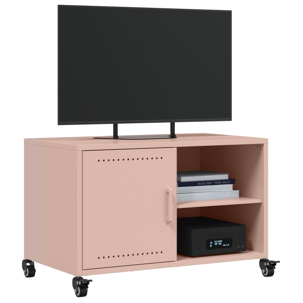 Meuble TV rose 68x39x43,5 cm acier - XIOS
