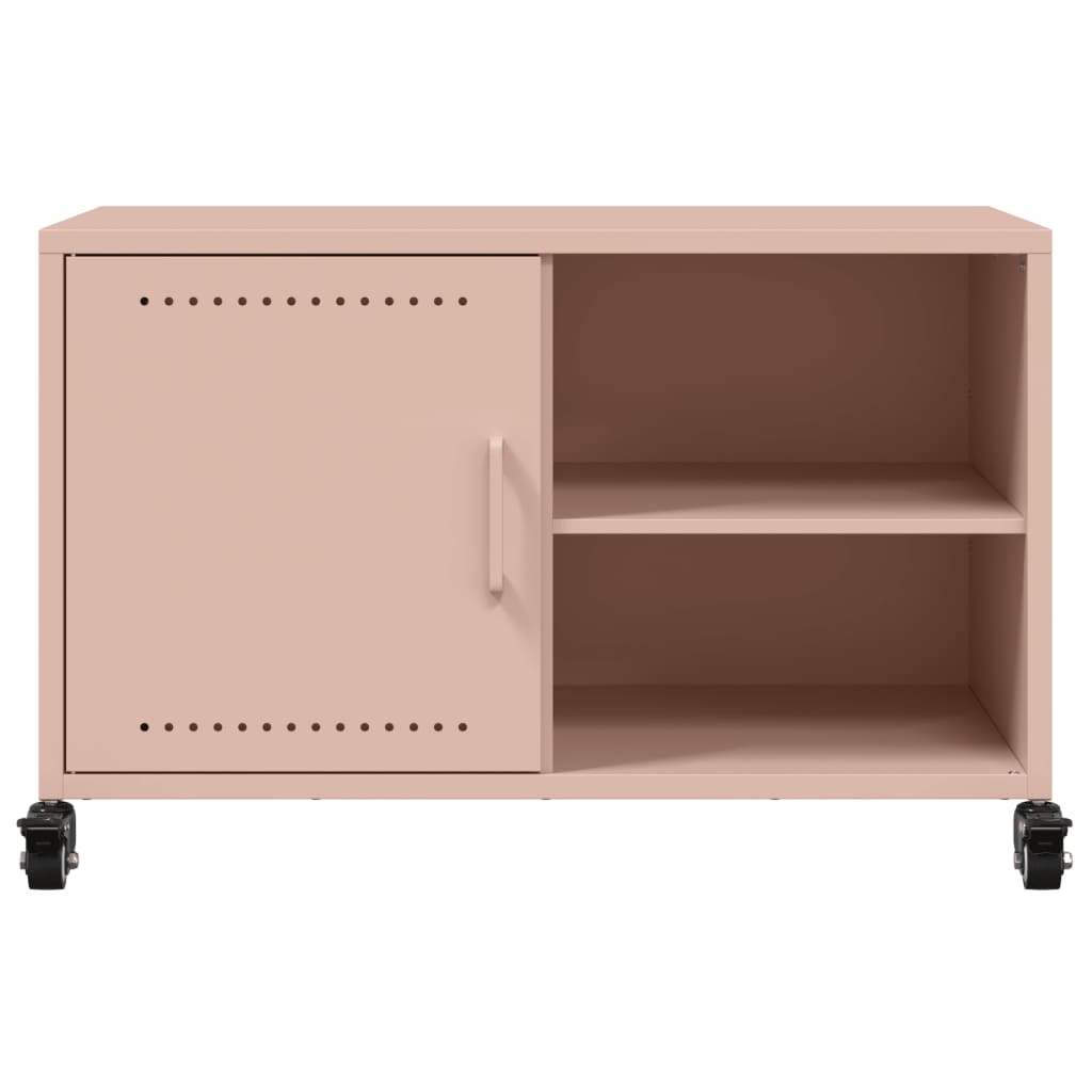 Meuble TV rose 68x39x43,5 cm acier - XIOS