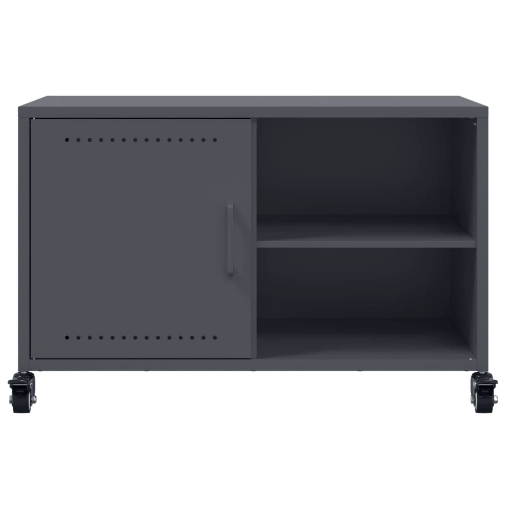 Meuble TV anthracite 68x39x43,5 cm acier - XIOS