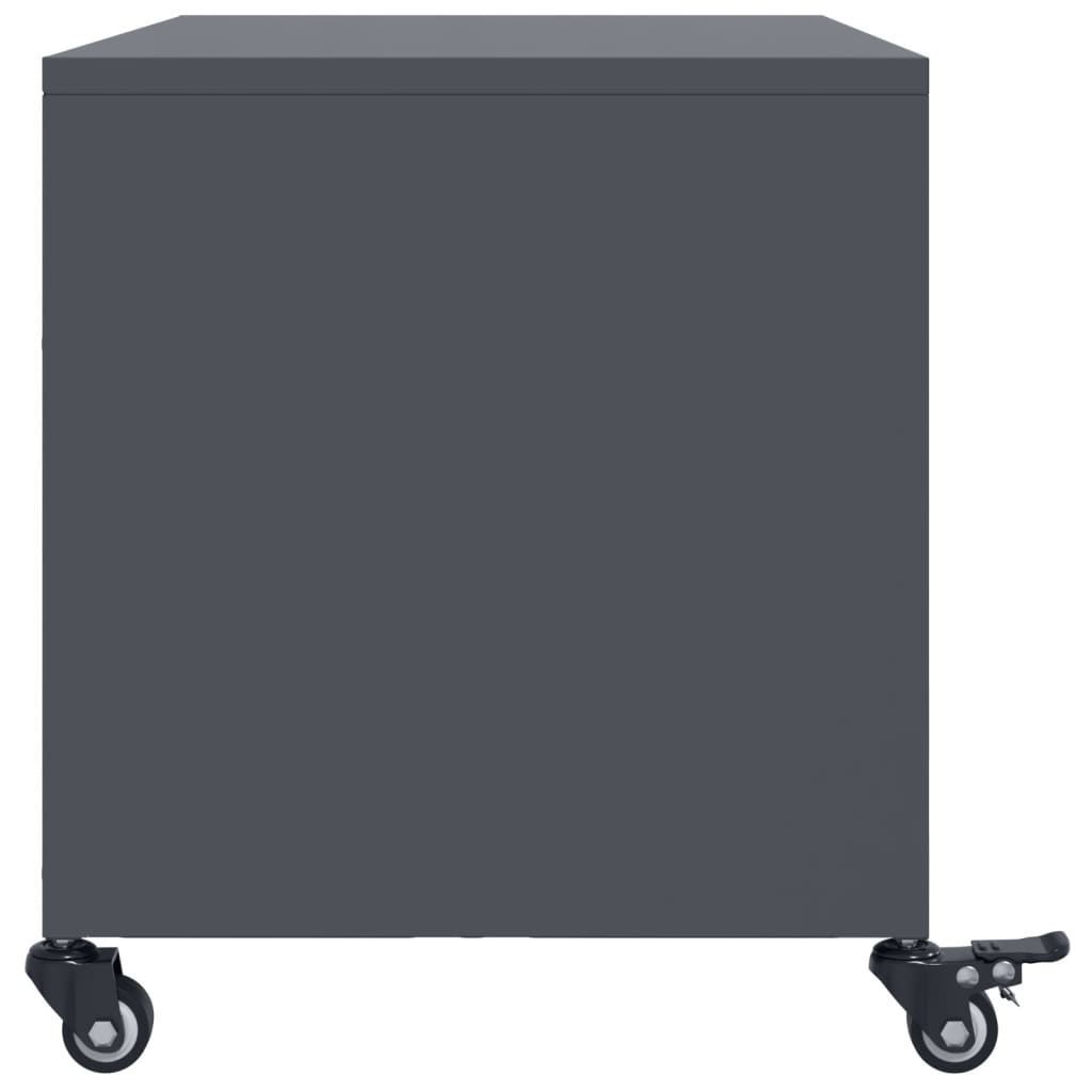 Meuble TV anthracite 68x39x43,5 cm acier - XIOS