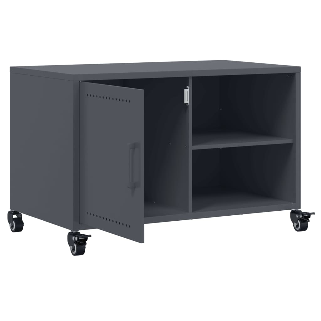 Meuble TV anthracite 68x39x43,5 cm acier - XIOS
