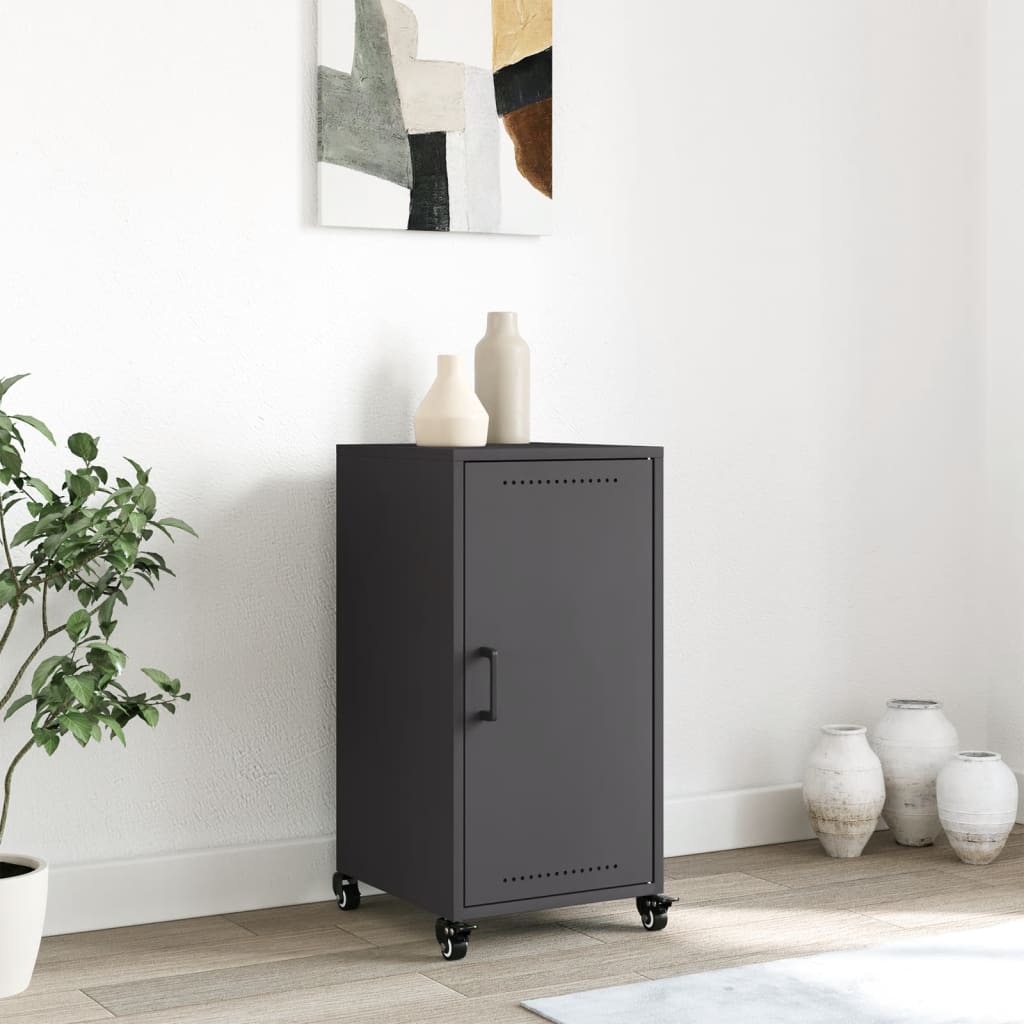Buffet noir 36x39x72 cm acier - XIOS
