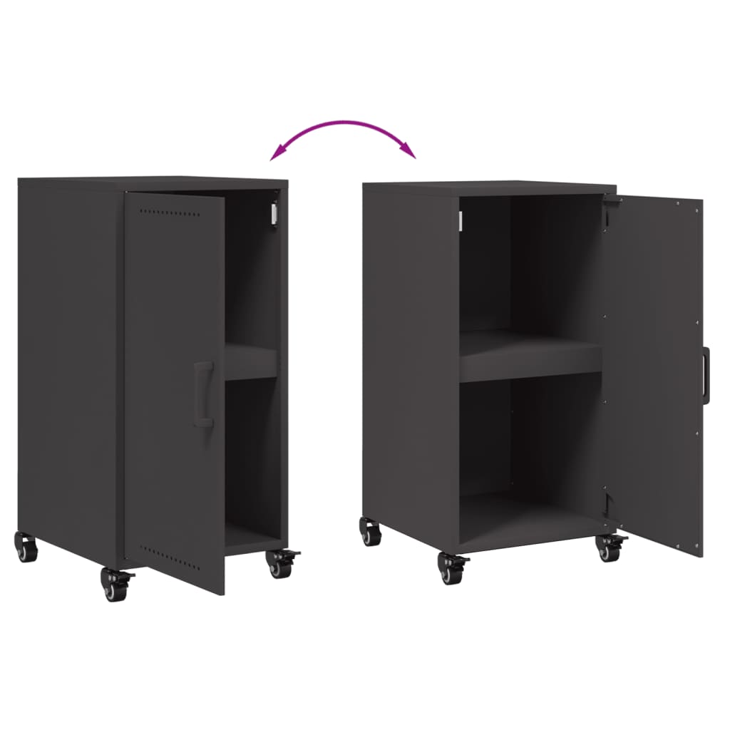 Buffet noir 36x39x72 cm acier - XIOS
