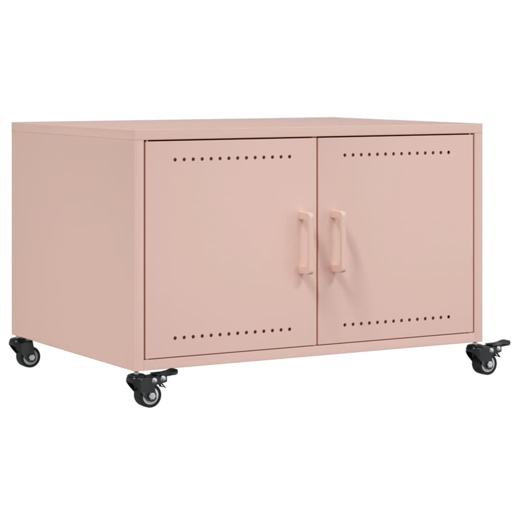 Table basse rose 68x50x43,5 cm acier - XIOS