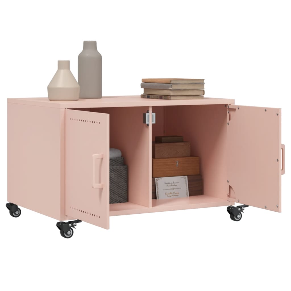 Table basse rose 68x50x43,5 cm acier - XIOS