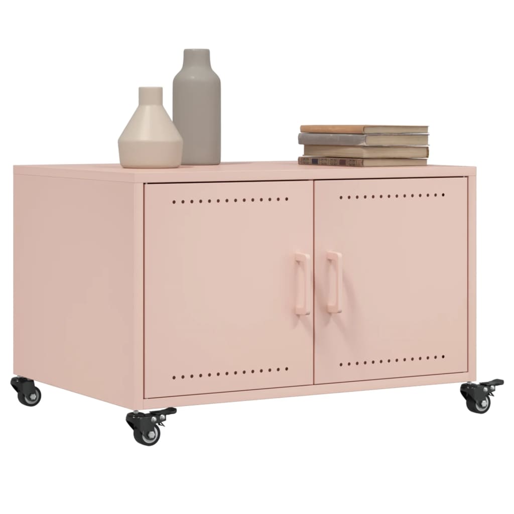 Table basse rose 68x50x43,5 cm acier - XIOS