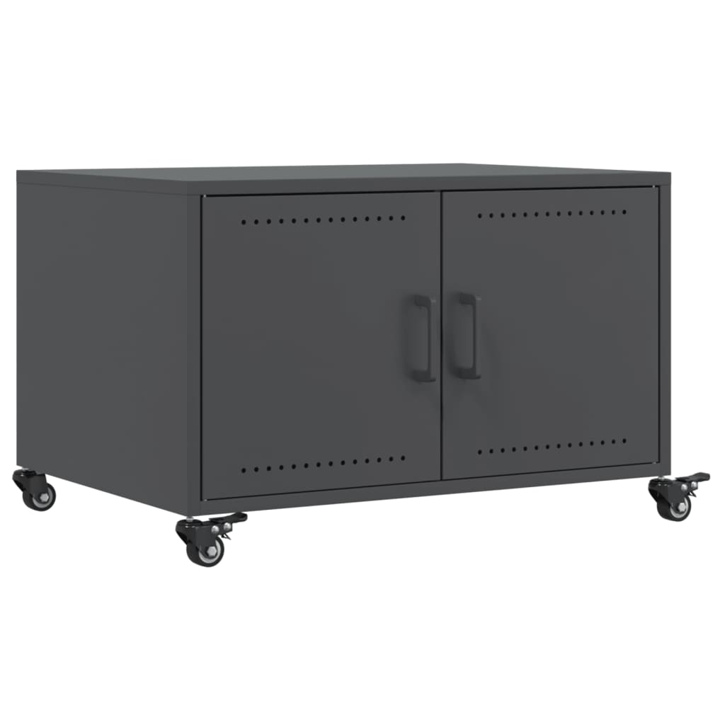 Table basse anthracite 68x50x43,5 cm acier - XIOS