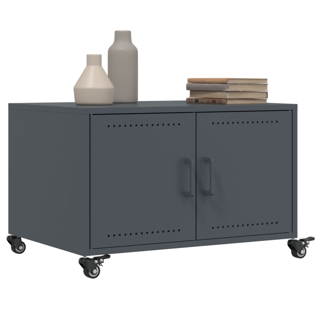 Table basse anthracite 68x50x43,5 cm acier - XIOS