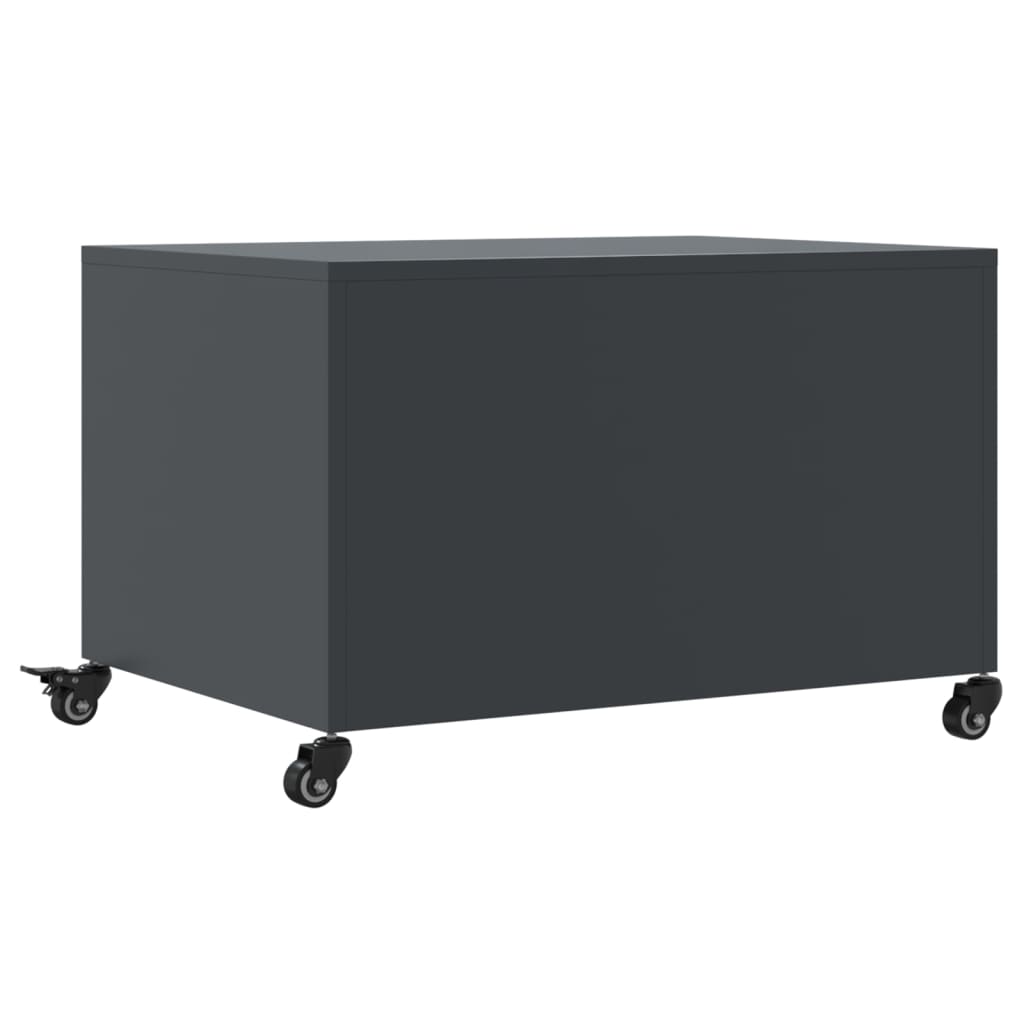 Table basse anthracite 68x50x43,5 cm acier - XIOS