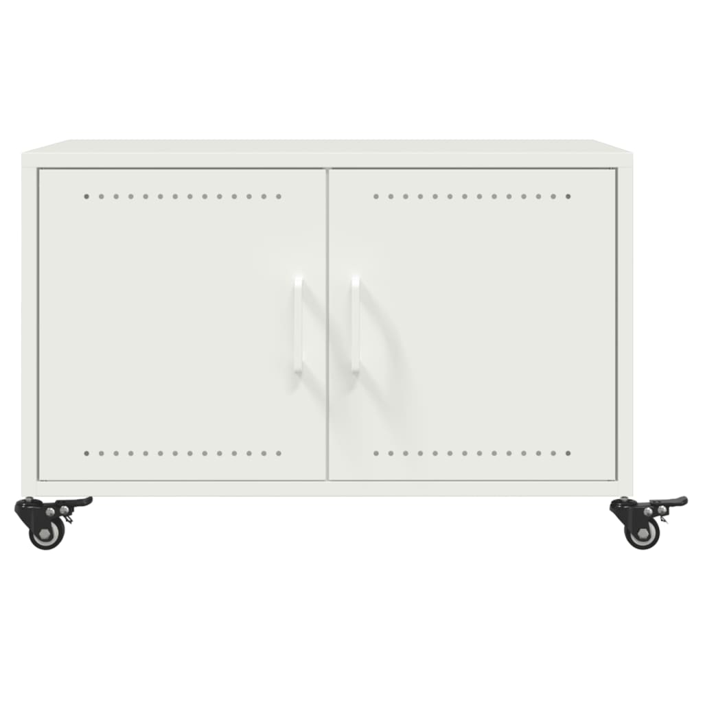 Table basse blanc 68x50x43,5 cm acier - XIOS