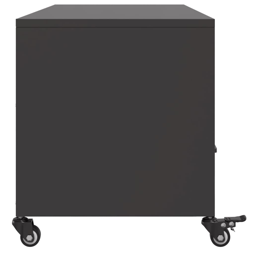 Meuble TV noir 100,5x39x43,5 cm acier - XIOS