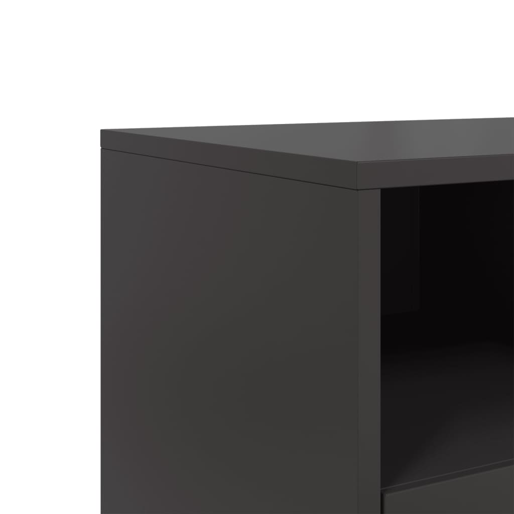 Meuble TV noir 100,5x39x43,5 cm acier - XIOS