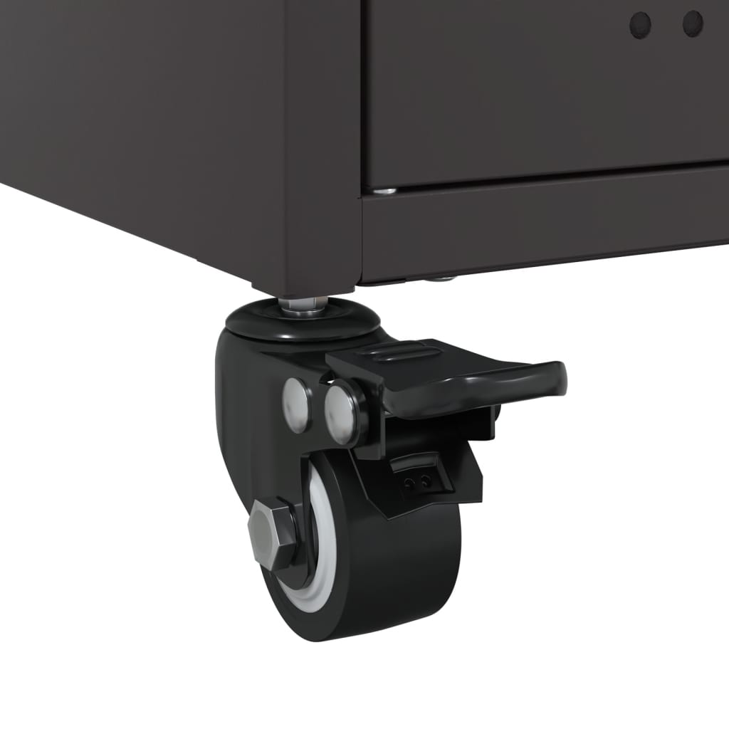 Meuble TV noir 100,5x39x43,5 cm acier - XIOS