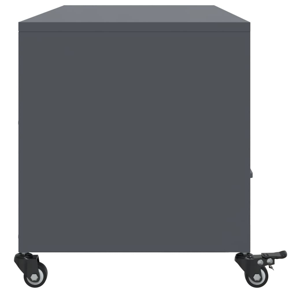 Meuble TV anthracite 100,5x39x43,5 cm acier - XIOS