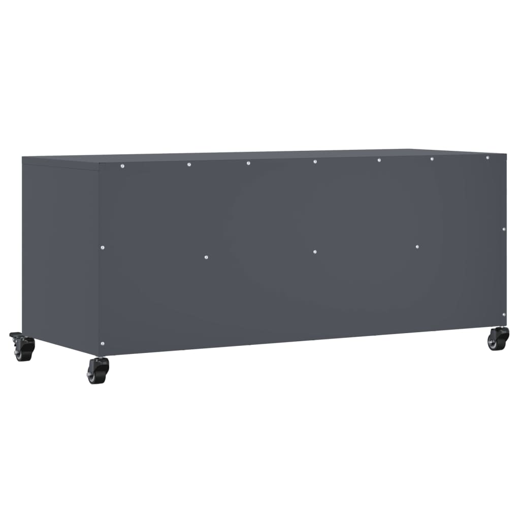 Meuble TV anthracite 100,5x39x43,5 cm acier - XIOS