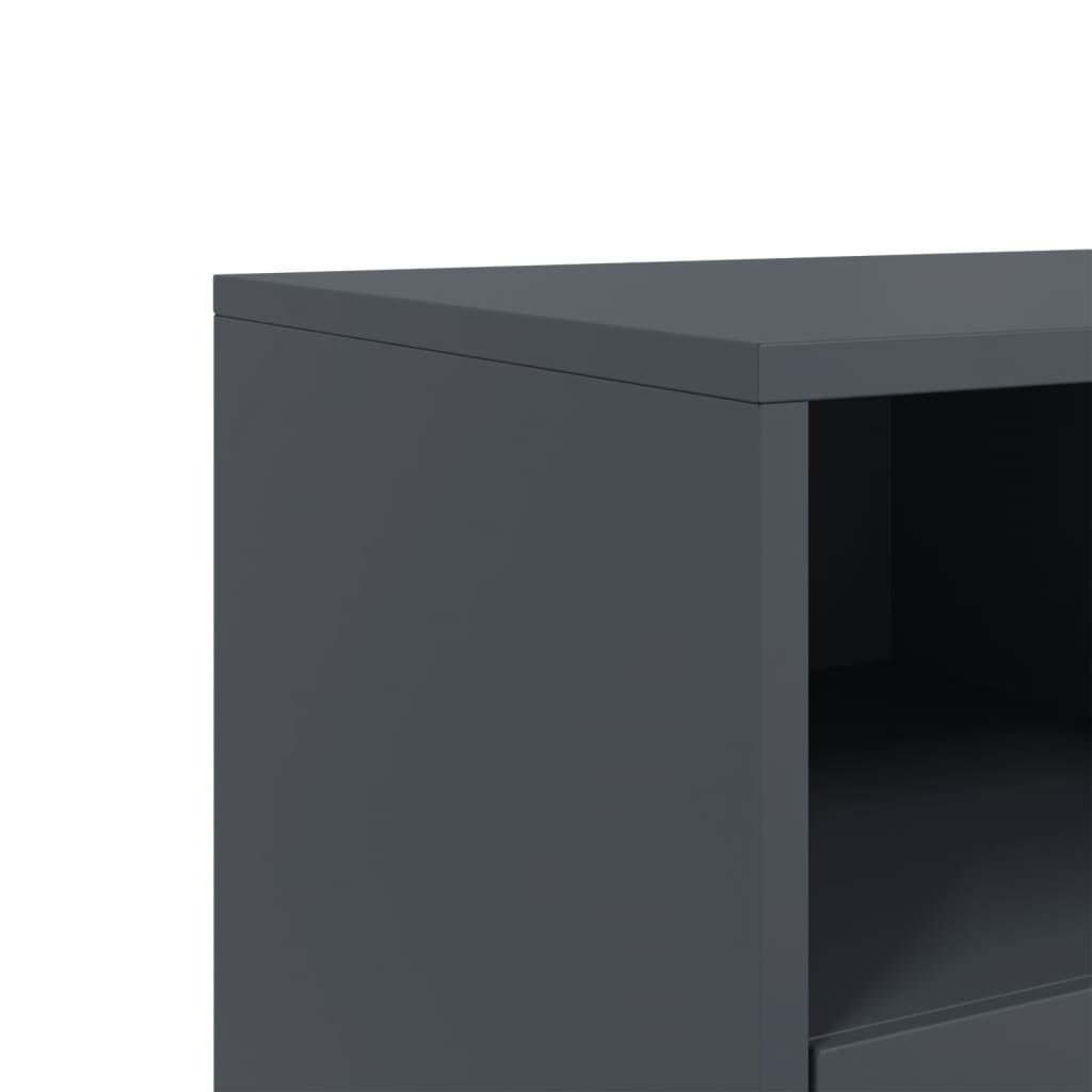 Meuble TV anthracite 100,5x39x43,5 cm acier - XIOS