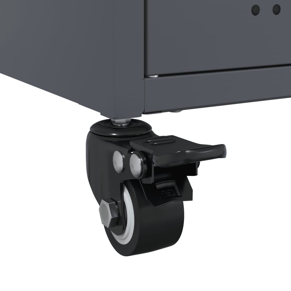 Meuble TV anthracite 100,5x39x43,5 cm acier - XIOS