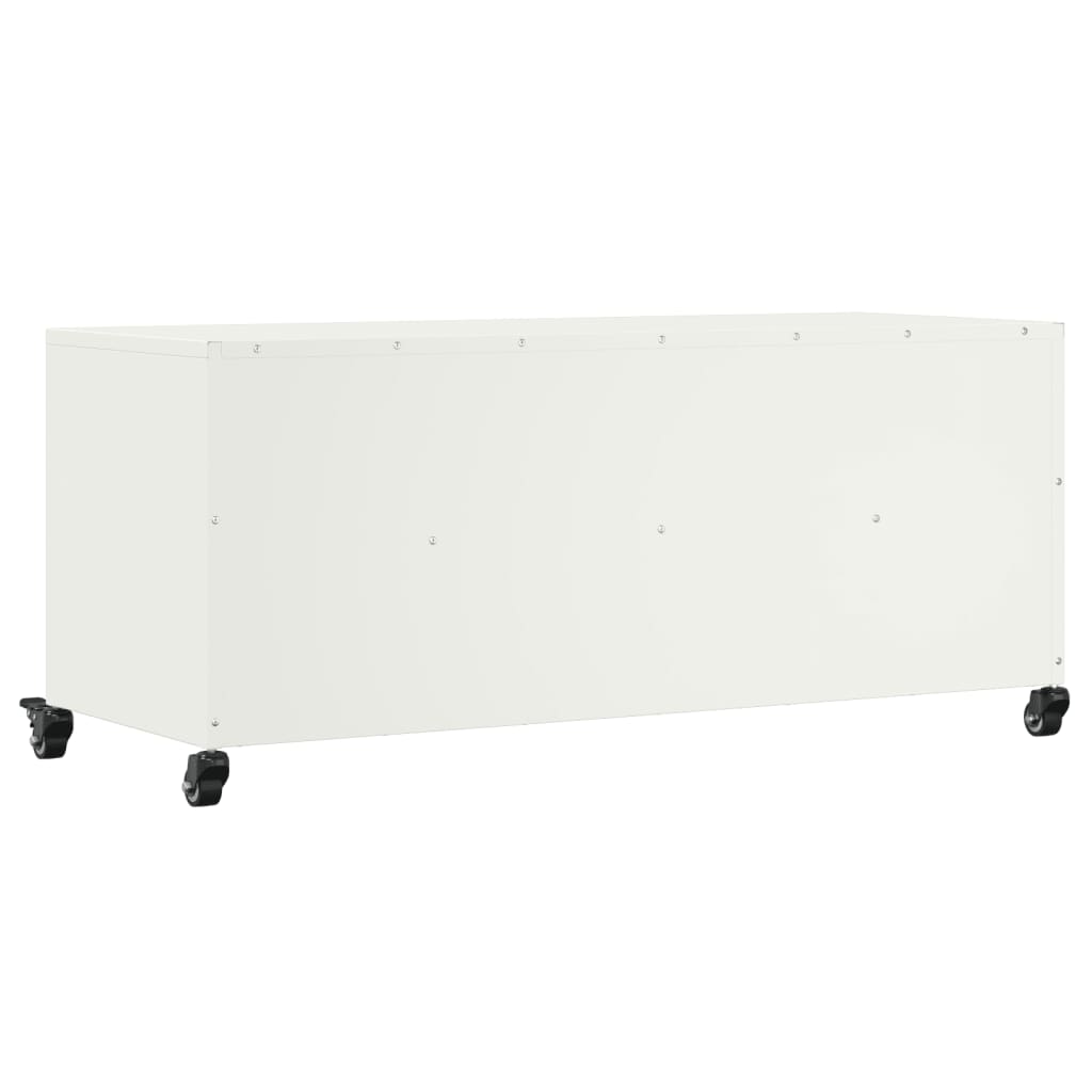Meuble TV blanc 100,5x39x43,5 cm acier - XIOS