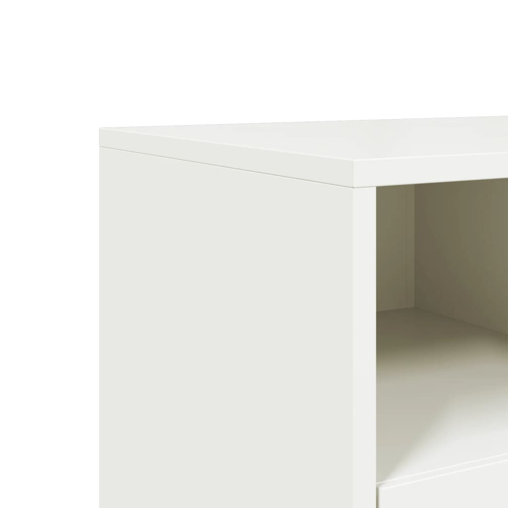 Meuble TV blanc 100,5x39x43,5 cm acier - XIOS