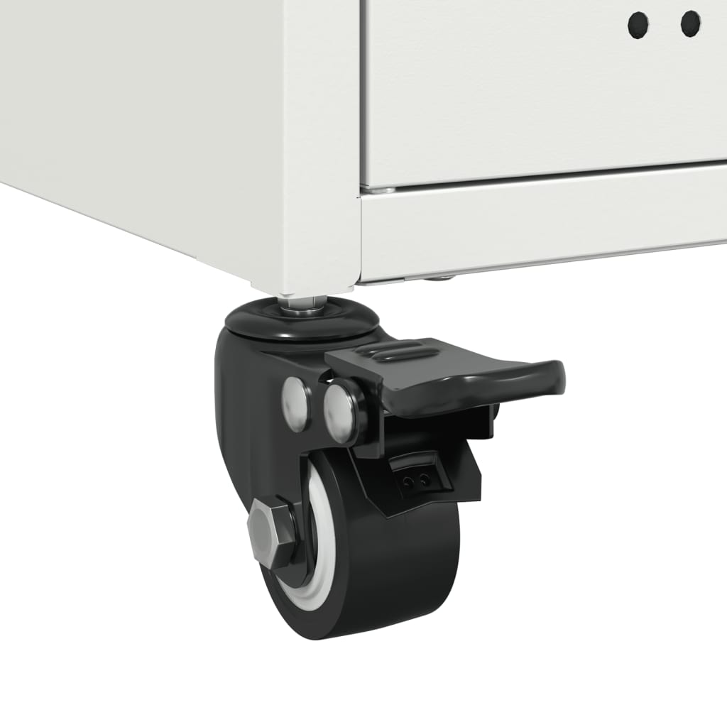 Meuble TV blanc 100,5x39x43,5 cm acier - XIOS