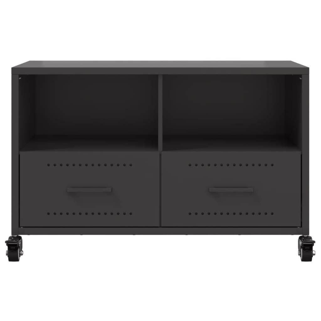 Meuble TV noir 68x39x43,5 cm acier - XIOS