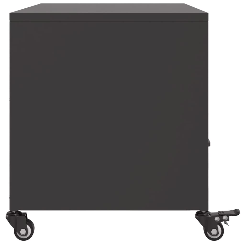 Meuble TV noir 68x39x43,5 cm acier - XIOS