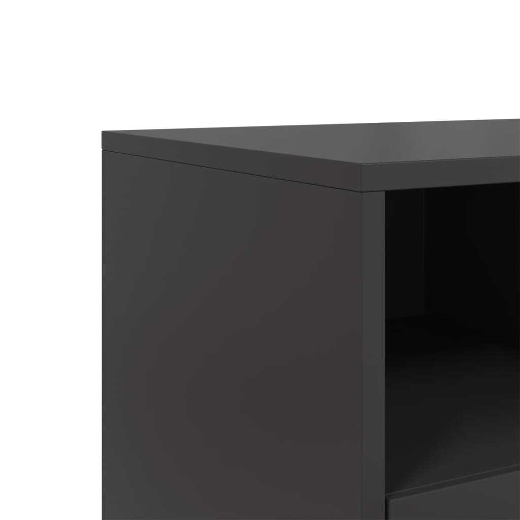 Meuble TV noir 68x39x43,5 cm acier - XIOS