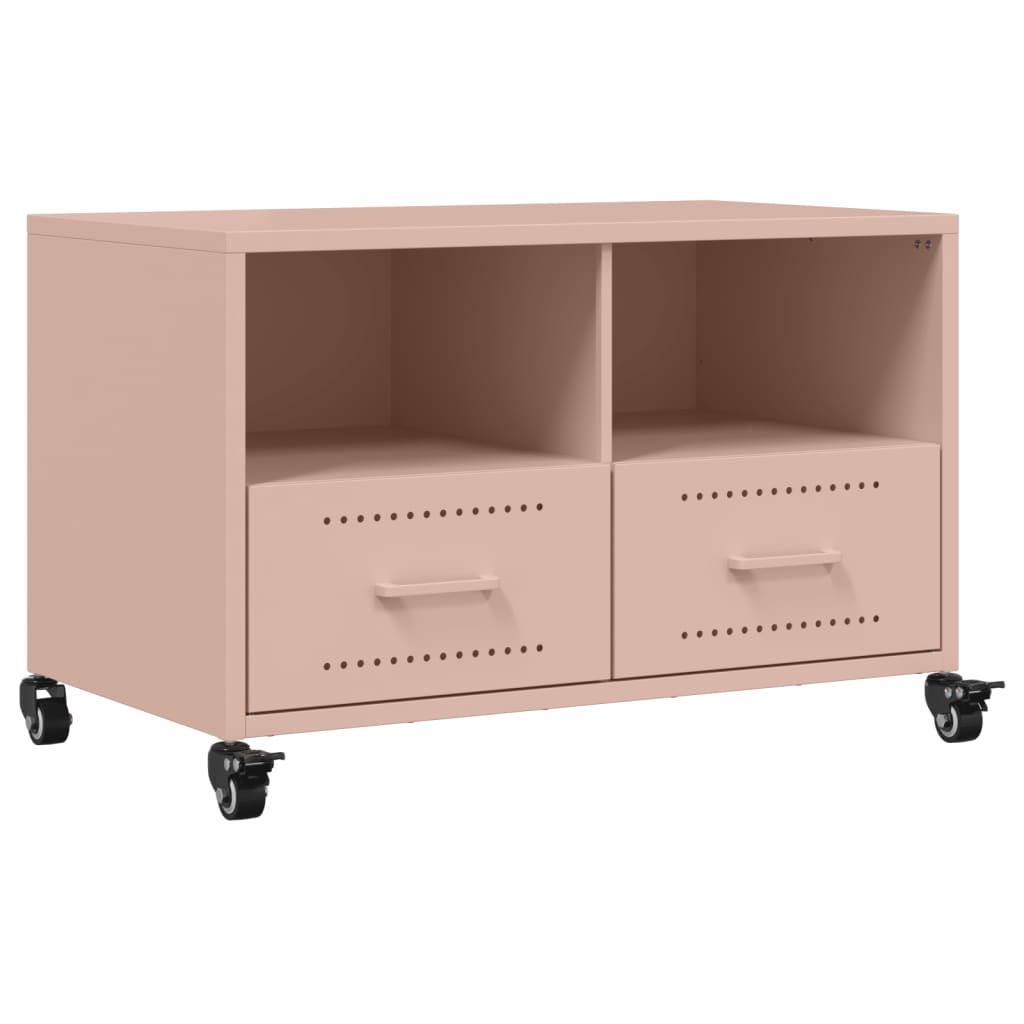 Meuble TV rose 68x39x43,5 cm acier - XIOS
