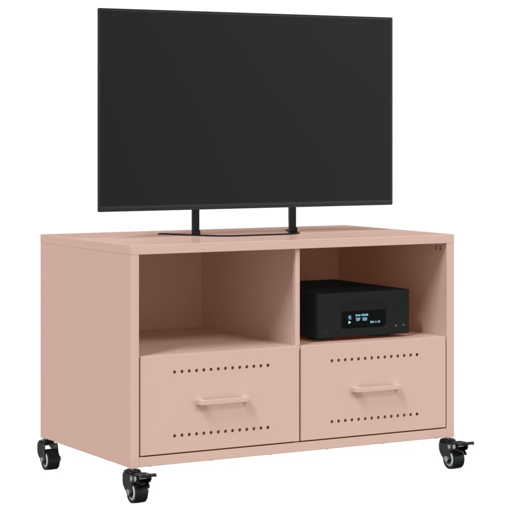 Meuble TV rose 68x39x43,5 cm acier - XIOS