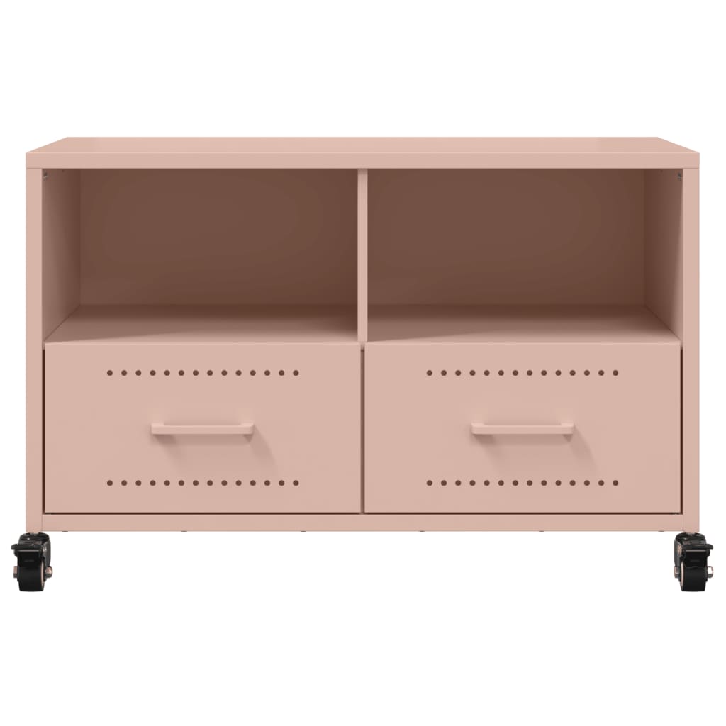 Meuble TV rose 68x39x43,5 cm acier - XIOS