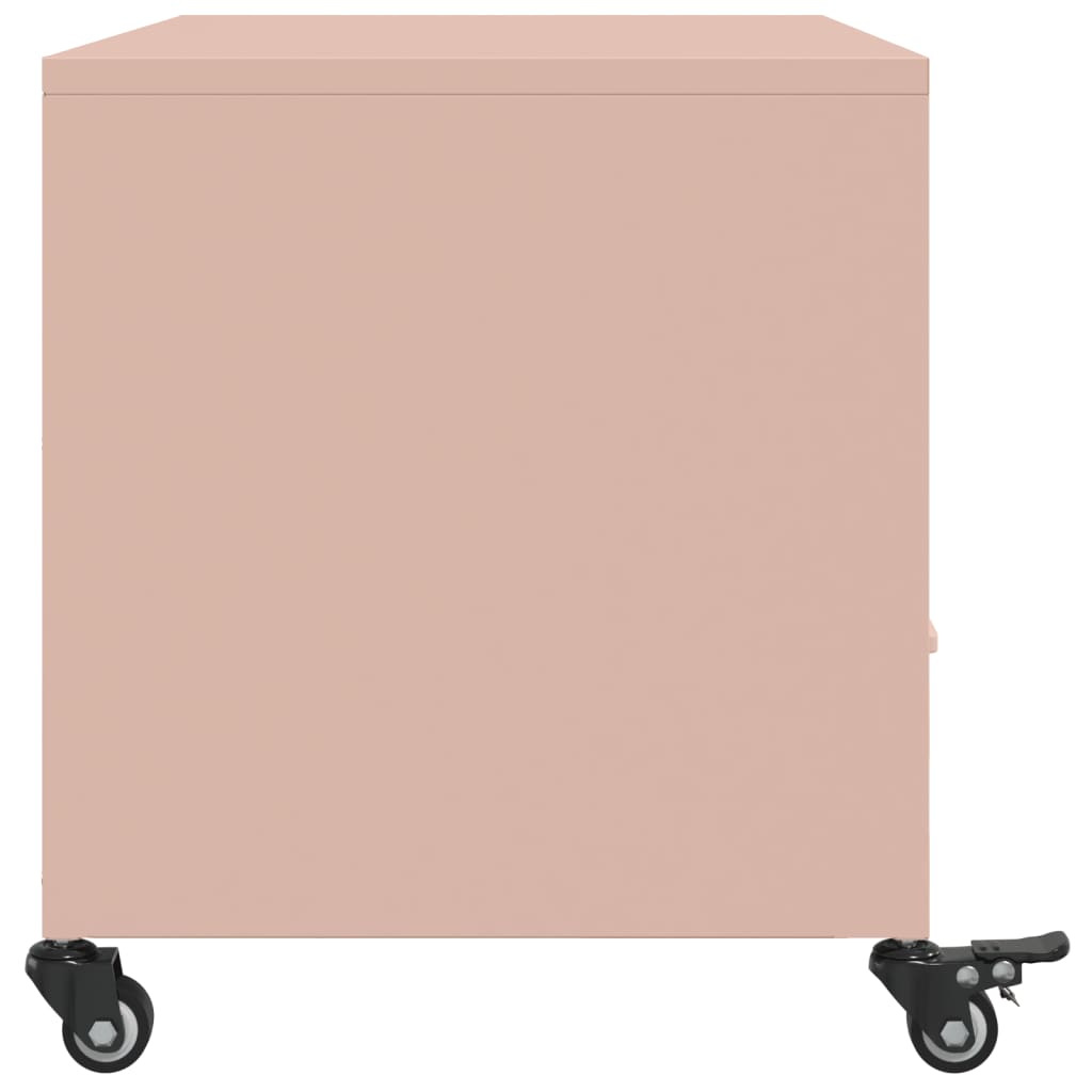 Meuble TV rose 68x39x43,5 cm acier - XIOS