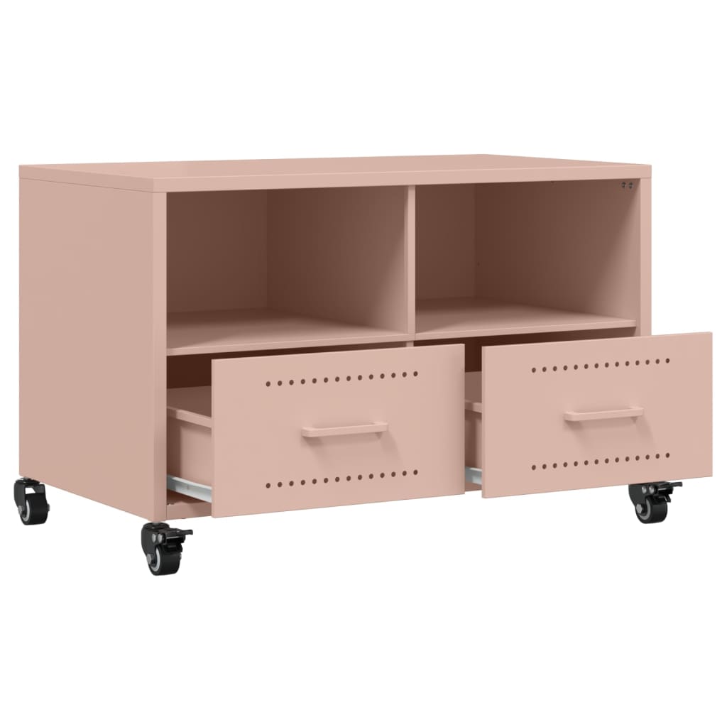 Meuble TV rose 68x39x43,5 cm acier - XIOS